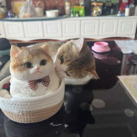 Handmade Silicone Pet Custom, Realistic Cat Dog Memorial Figurine