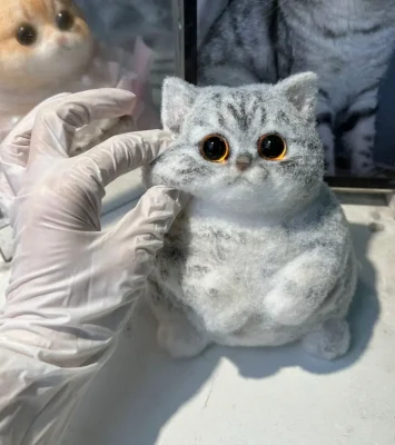Handmade Silicone Pet Custom, Realistic Cat Dog Memorial Figurine