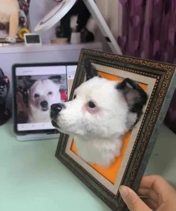 Custom Wool Felt Pet Portrait From Photo