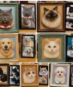 Handmade wool felt pet custom from your photo.