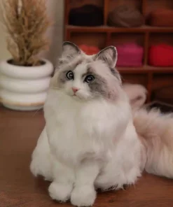 Minimalist handmade wool felt custom pet figurine